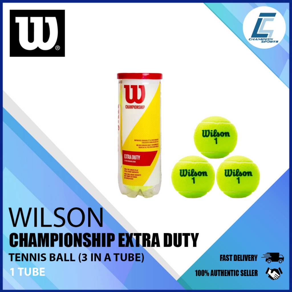Wilson Championship Extra Duty Tennis Ball (3 Balls in a Tube) (Bundle