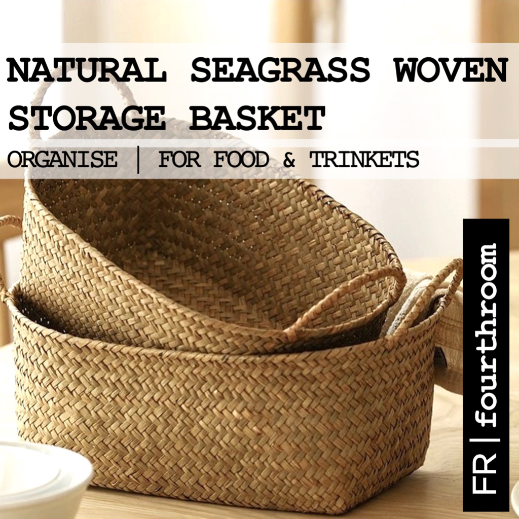 Natural Seagrass Woven Storage Basket - Oval | Modern Balinese | Shopee ...