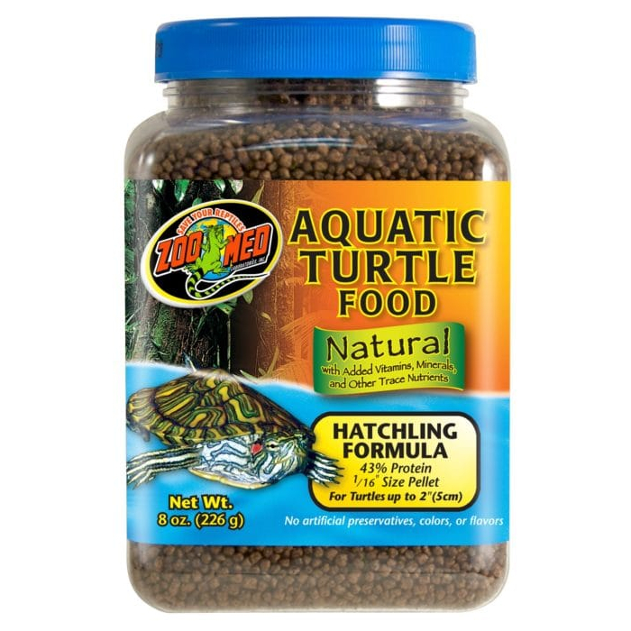 ZooMed Aquatic Turtle Food (1/16 size 43% protein) (Hatchling Formula ...