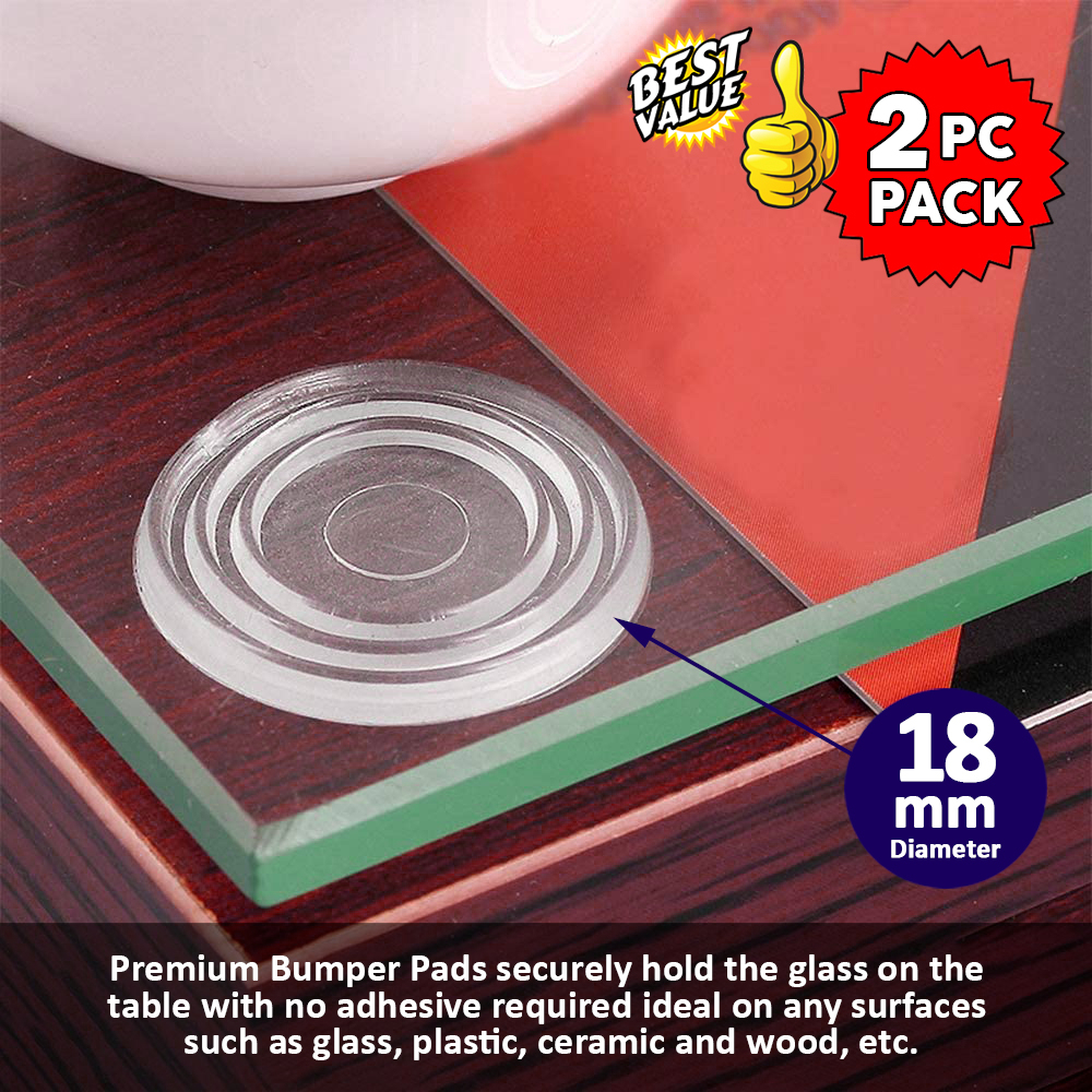 2 Pc Pack | MingShang 24mm Clear Plastic Bumpers For Table Glass Top ...