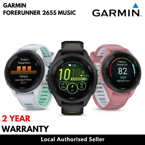 Garmin Forerunner 265S 42MM Music Edition Fitness Smartwatch (2 years