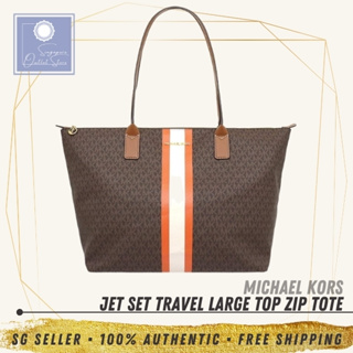 Michael Kors Voyager Large East West Pebble Leather Top Zip Tote Bag