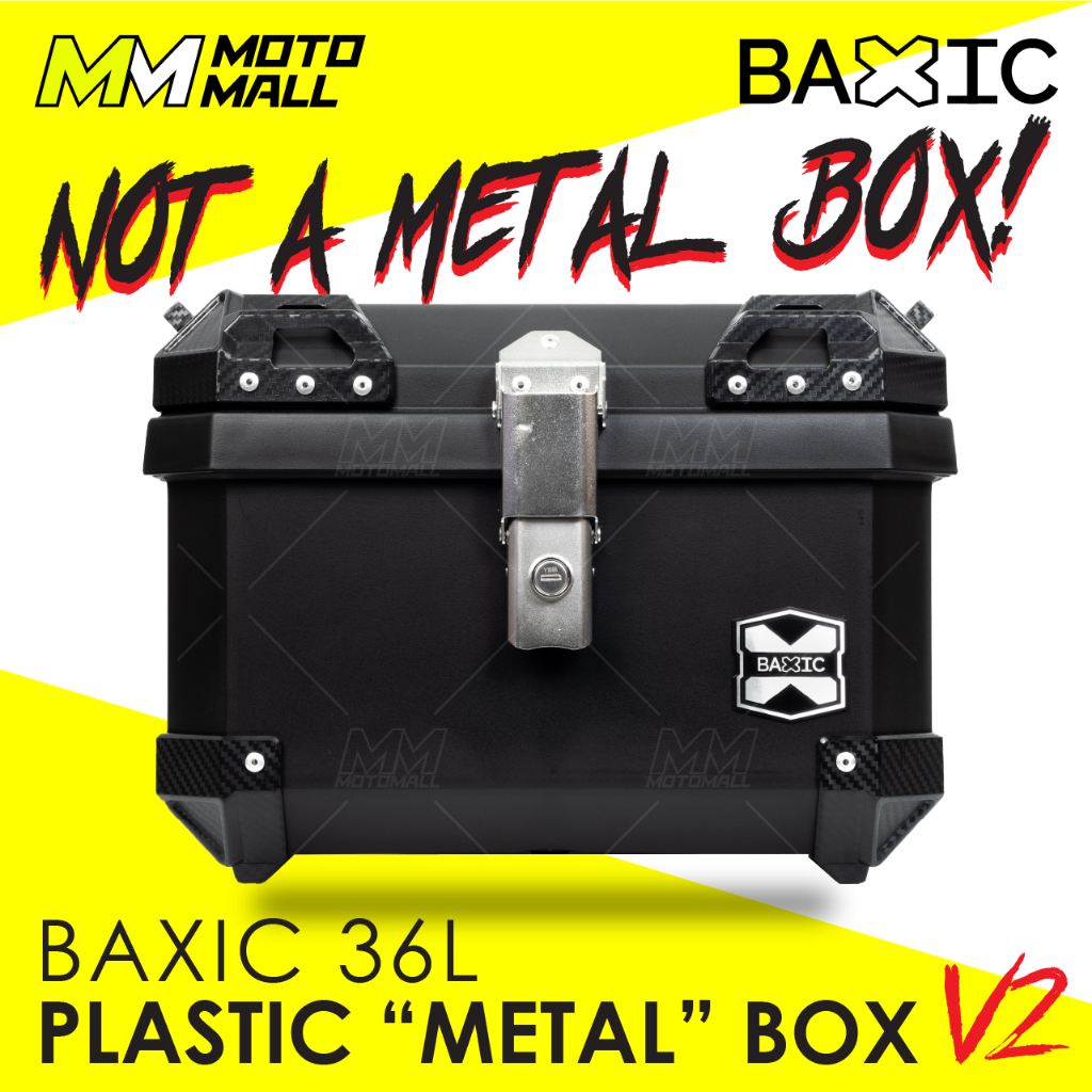 BAXIC Small Motorcycle Top Box 36L Plastic 