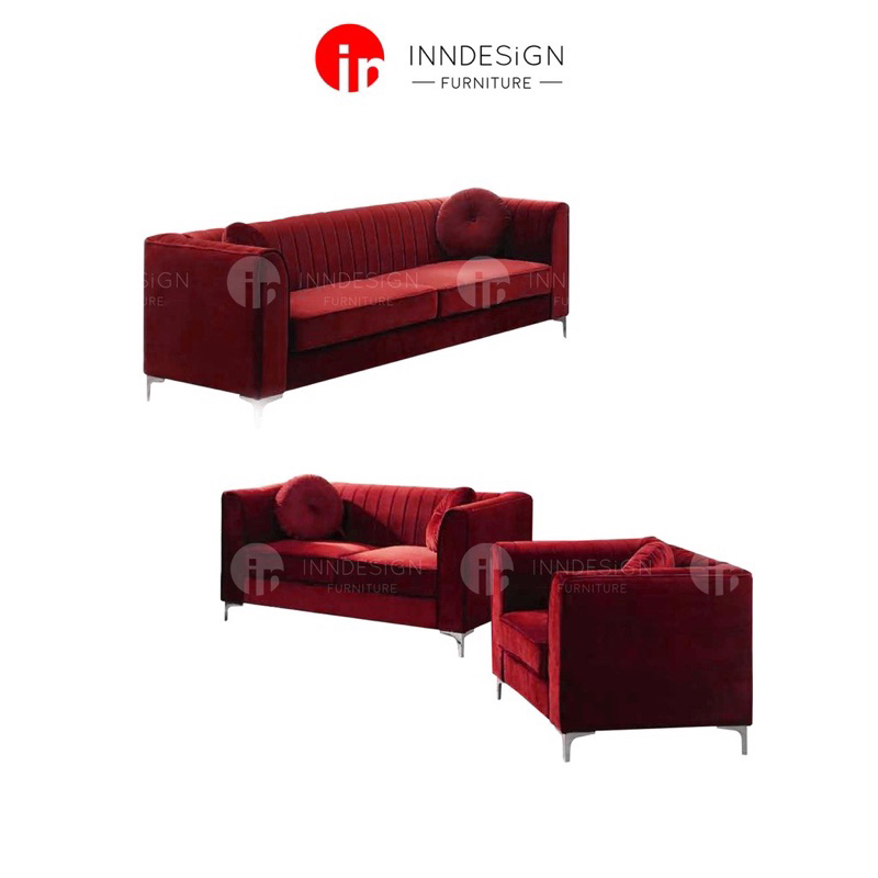 4 COLORS 1+2+3 SEATER VELVET FABRIC SOFA SET (FREE DELIVERY AND INSTALLATION) Shopee Singapore