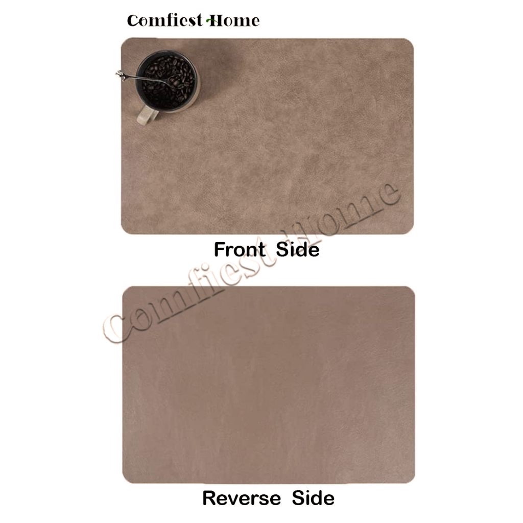 [SG Stock]Leather Waterproof Placemat Coaster,Washable Placemats for