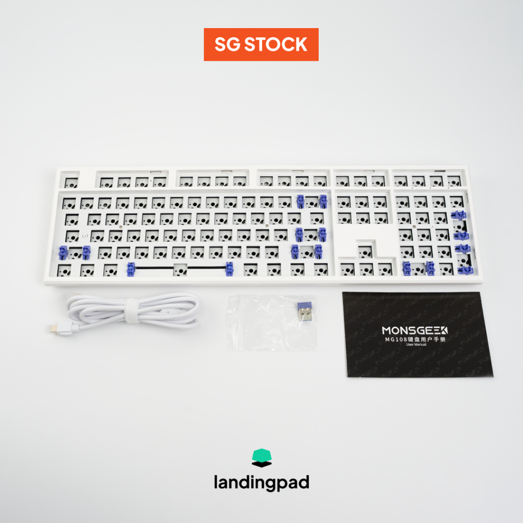 [✅ SG INSTOCK] Akko Monsgeek MG108W 100% Size Wireless 2.4G / Wired Hotswap Mechanical Keyboard DIY KITMac & Windows