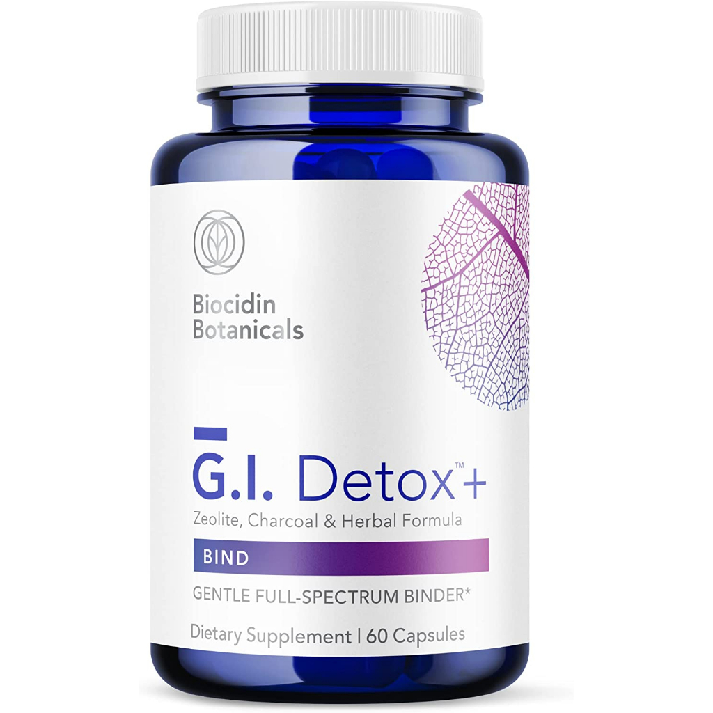 G.I. Detox+ Gentle Binder by Biocidin 60 Capsules Vegan GI Intestinal