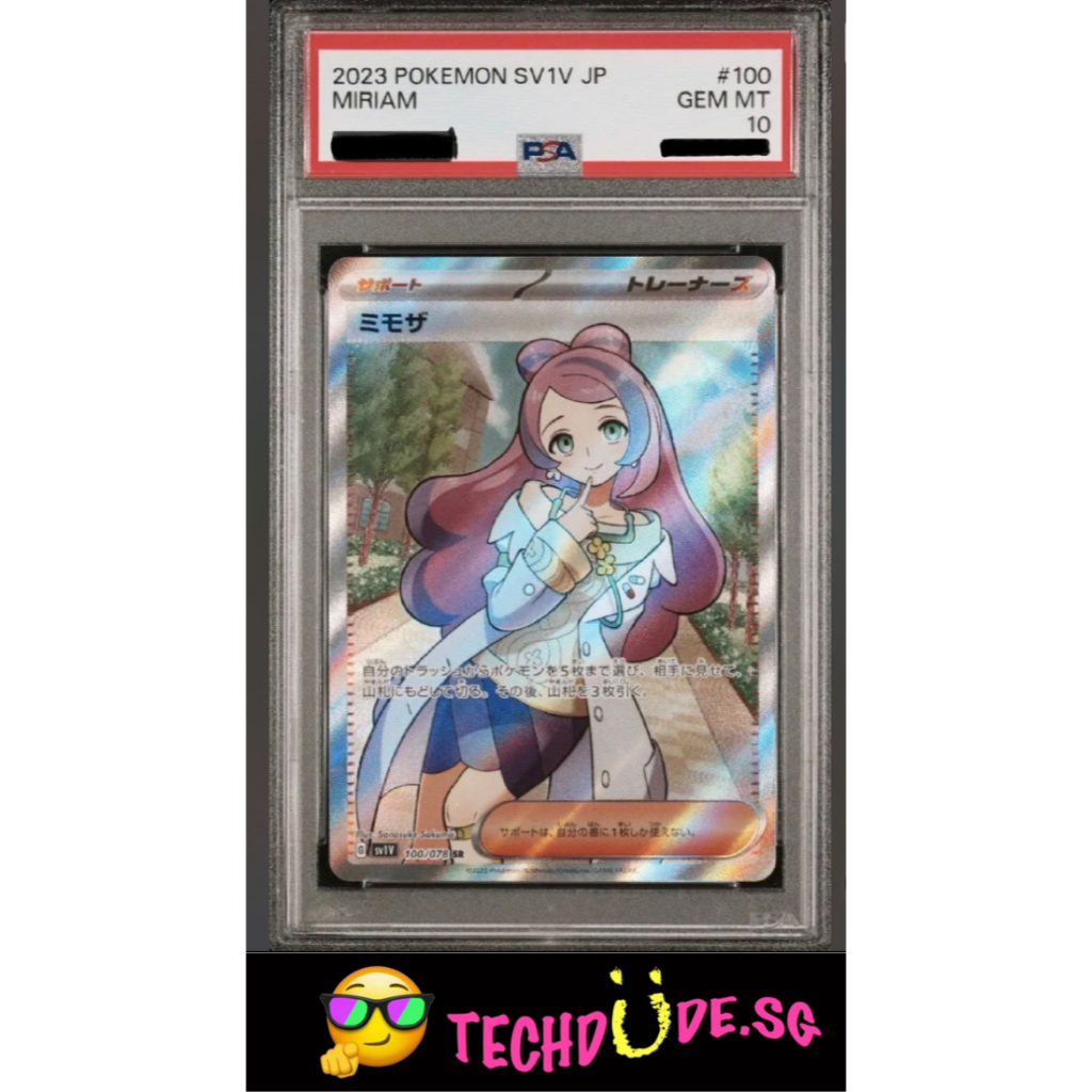 PSA 10 Pokemon Miriam 100/078 SR Full Art Violet Ex SV1V Scarlet