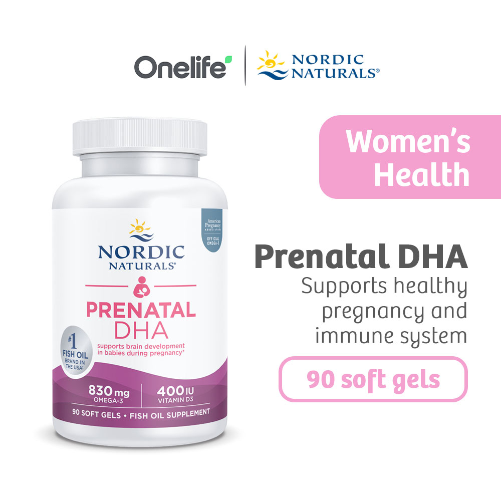 Nordic Naturals Prenatal DHA 830mg Omega with 400 IU Vitamin D3 90 ...