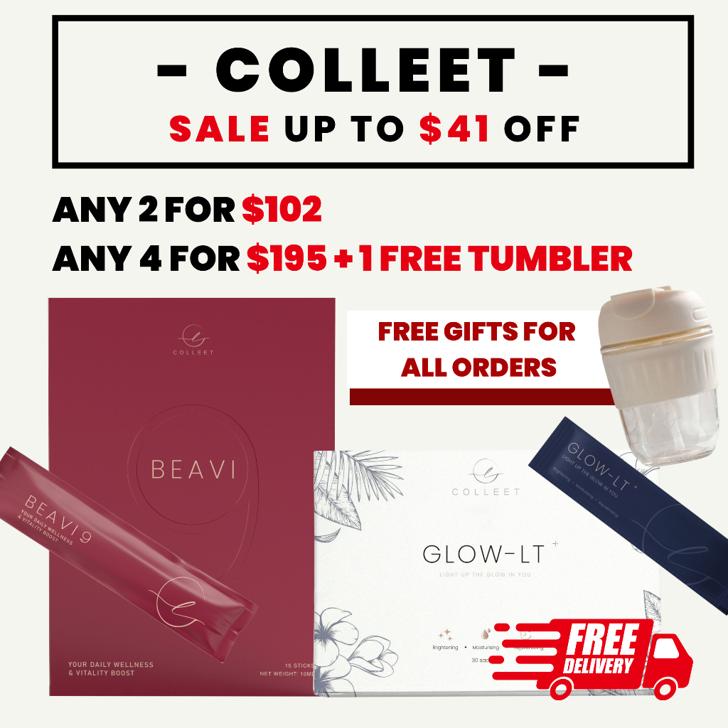 COLLEET Beavi9 Healthcare & Glow-LT+ Beauty Skincare Supplement (BUY 4 FREE GLASS TUMBLER)
