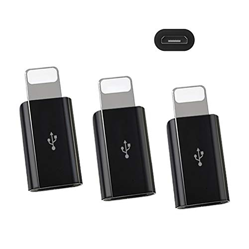 zerkar Micro USB Adapter for iPhone to Mini Adapter, Male OR Female