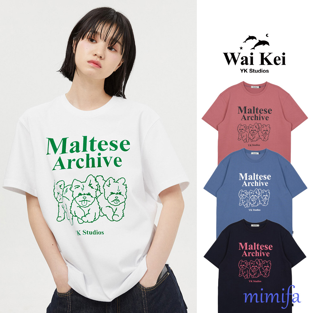 Wai Kei】Maltese archive line graphic sweatshirts Wai Kei