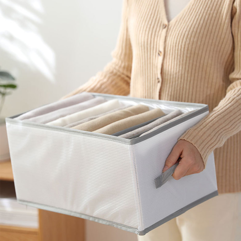 {SG} Foldable Wardrobe Organiser Clothes Organizer Mesh Clothes Storage ...
