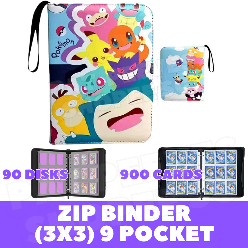 Pokemon Card Album 900 Cards TCG Zip Binder 4 9 Pocket Refillable 2x2  3x3 Sleeves | Holder Folder Book | Shopee Singapore
