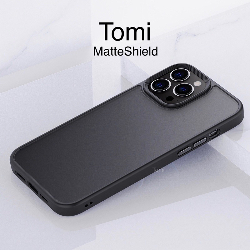 Tomi MatteShield iPhone 14/Plus/13/12/11/Pro/Max case Matte Frosted Hybrid Phone cover casing