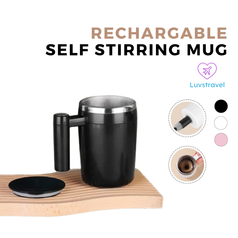 Rechargeable Self Stirring Coffee Mug Cup - Auto Magnetic Thermal 304 ...