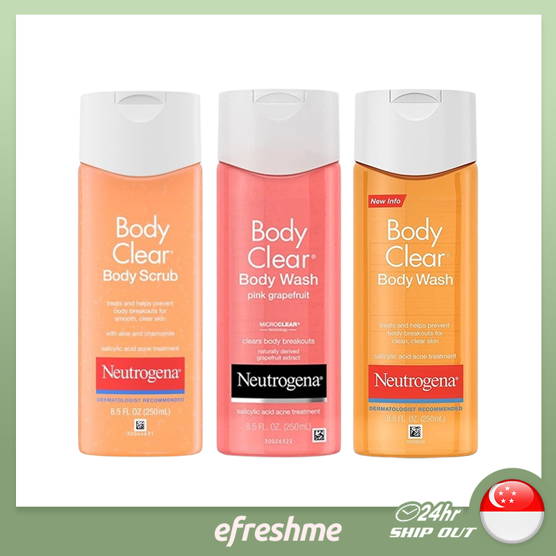 Neutrogena Body Clear Body Scrub Wash Salicylic Acid Acne Treatment