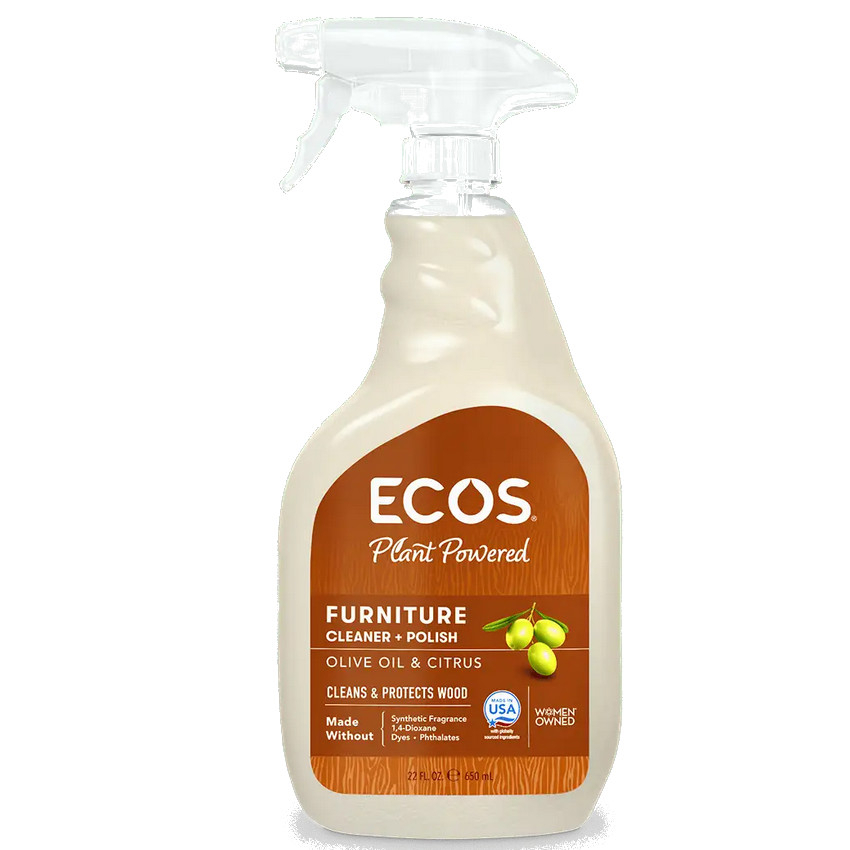 ECOS Furniture Polish + Cleaner Citrus 650ml Wood & Laminate Glow