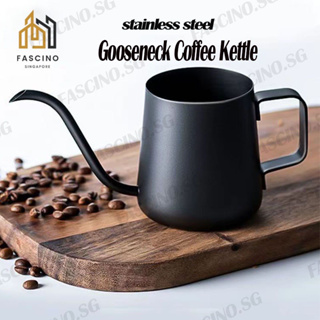 Stainless Steel Coffee Kettle With Wooden Handle 650ml Gooseneck Thin Spout  Thickened Hand Drip Pour Over Coffee Tea Pot