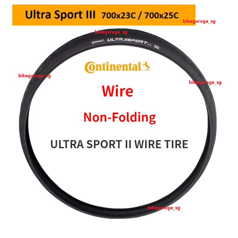 Continental ultra sport ii sales clincher wired road tyre