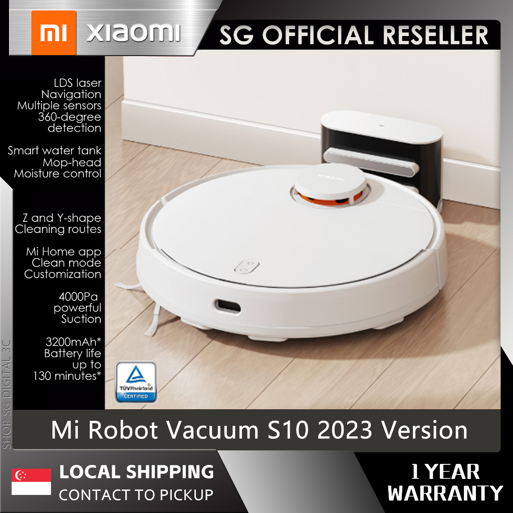 Robot Vacuum Cleaner S10 XIAOMI Wet and Dry with Mop,4000Pa Power