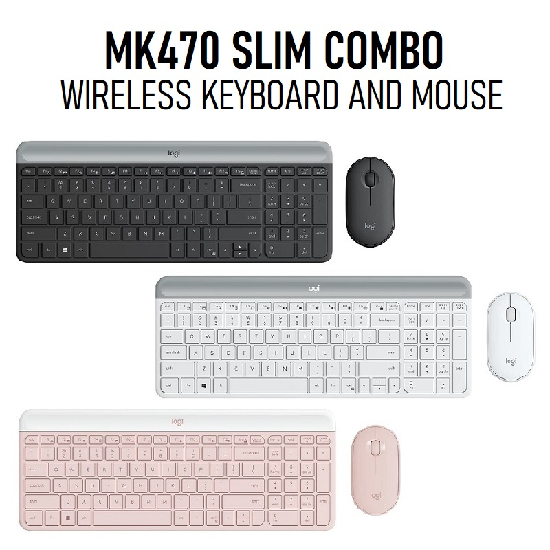 Logitech MK470 Slim Wireless Keyboard and Mouse Combo Shopee Singapore