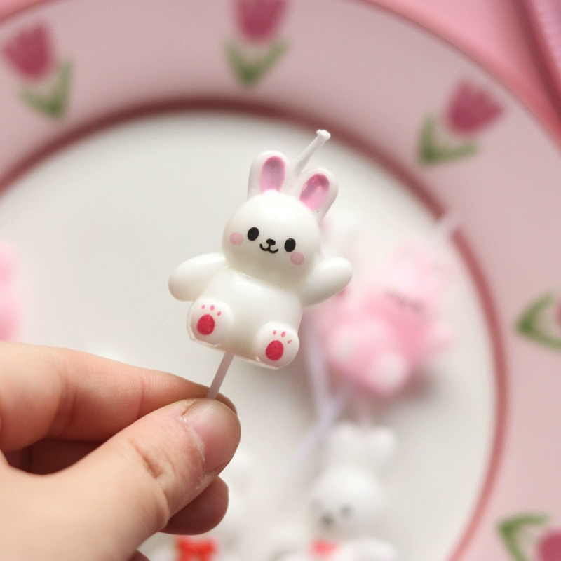 [SG Stock] Bunny Rabbit birthday candle - cute / lovely newborn/1/2/3/4 ...