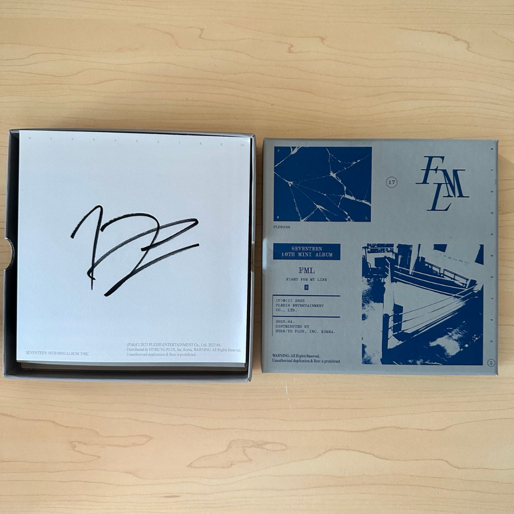 Seventeen DK Signed Album selling FML