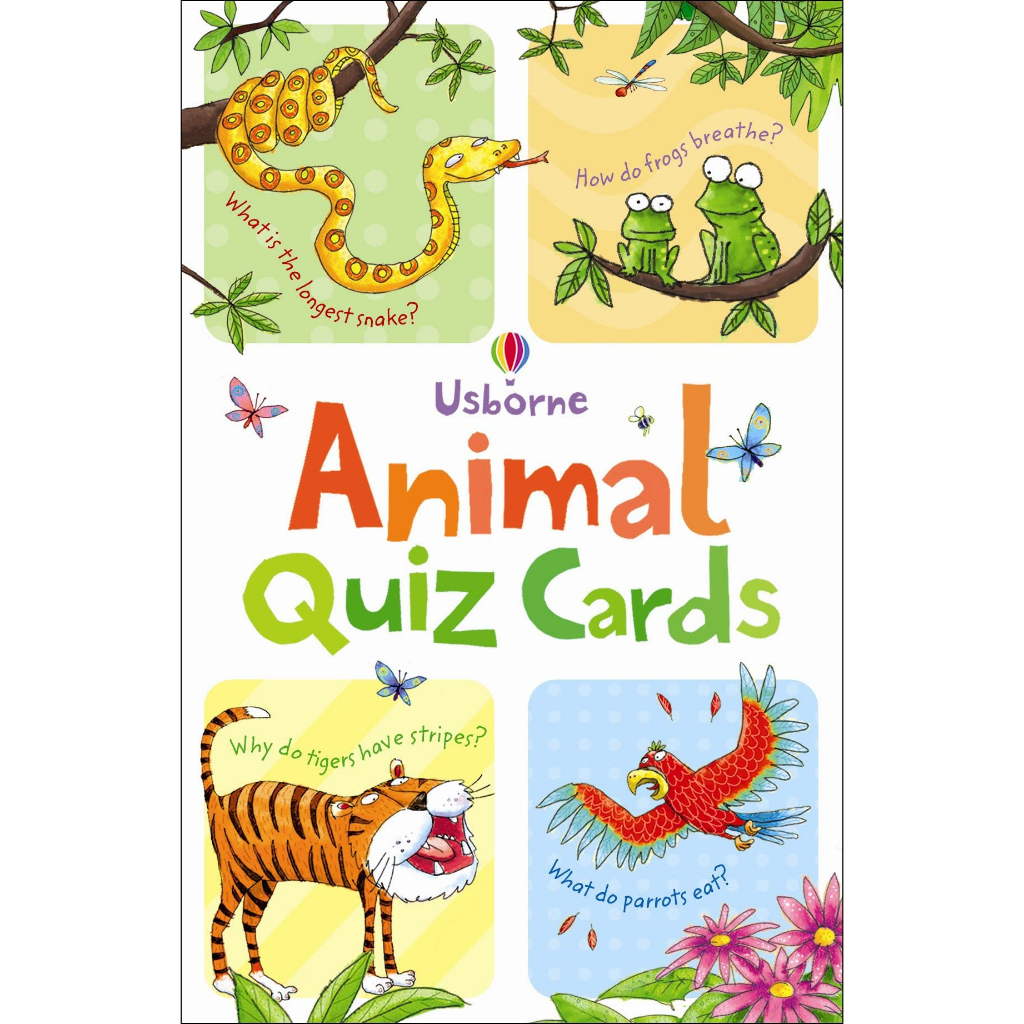 [Original Usborne] Animal Quiz Flash Cards (9781409532392) Shopee