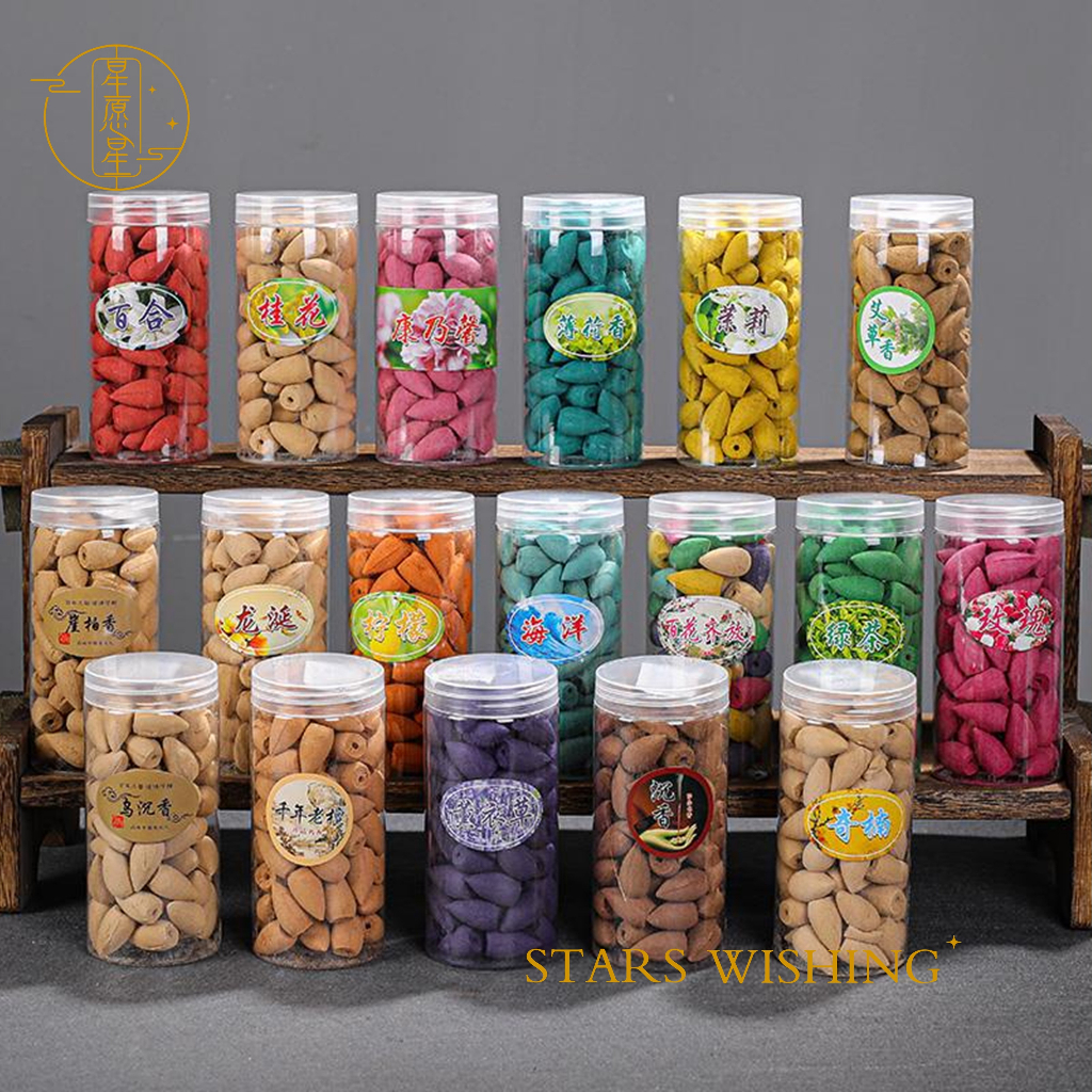 1 Bottle of either 18 types of fragrance scent Backflow Incense / Cone