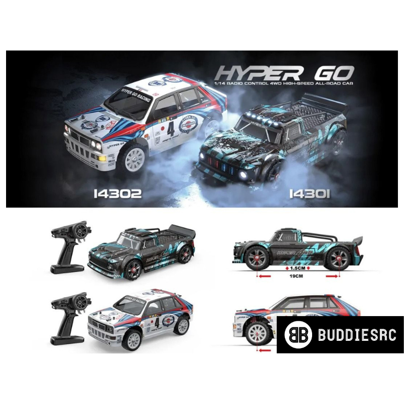 MJX RC HYPERGO HYPER GO 1/14 BRUSHLESS ROAD OFF-ROAD DRIFT RTR RC CAR ...