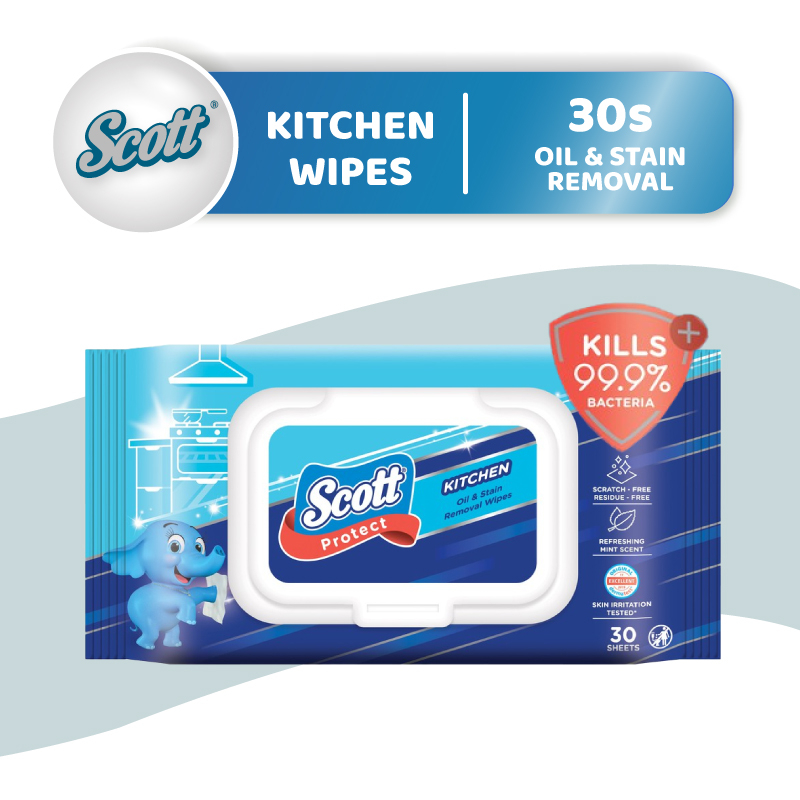 Scott Protect Disinfecting Wet Wipes Multipurpose Wipes (30 sheets