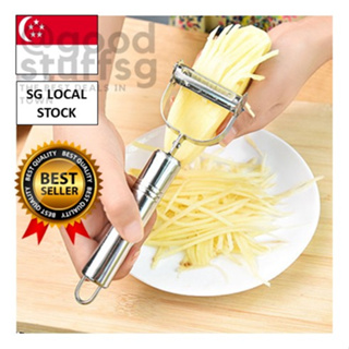 Stainless Steel Dual Blade Vegetable Peeler - Commercial Grade Julienne  Cutter, Slicer, Shredder, Scraper - Fruit, Potatoes, Carrot, Cucumber 