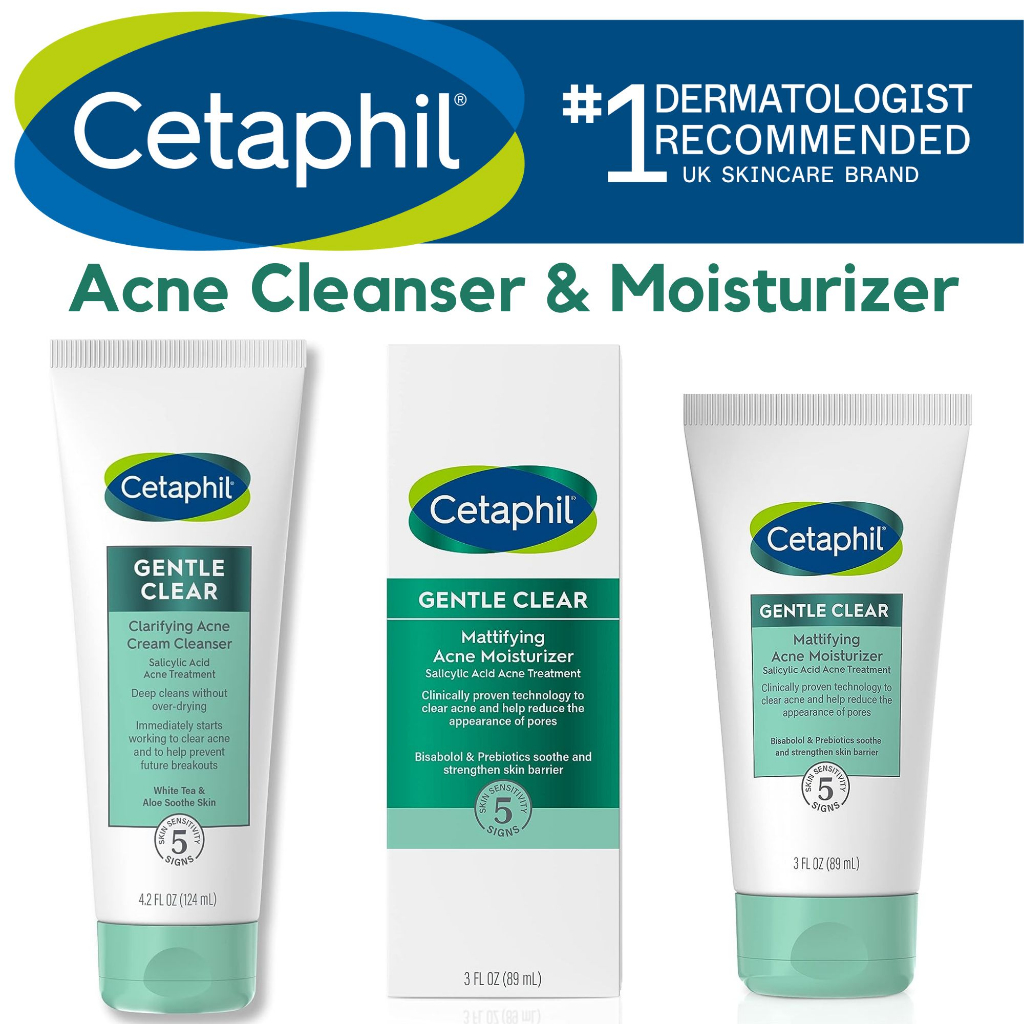 Cetaphil Acne Gentle Clear Face Wash Cleanser and Mattifying Acne