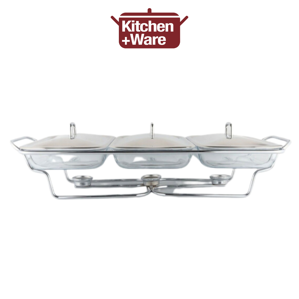 Food Warmer 1.5L (3 Trays)/ Stainless Steel/ Buffet Server/ Buffet