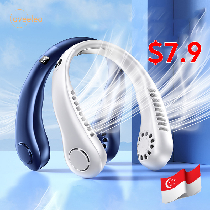 Leafless Portable Fan USB Rechargeable Neck Fan Outdoor Hanging Neck