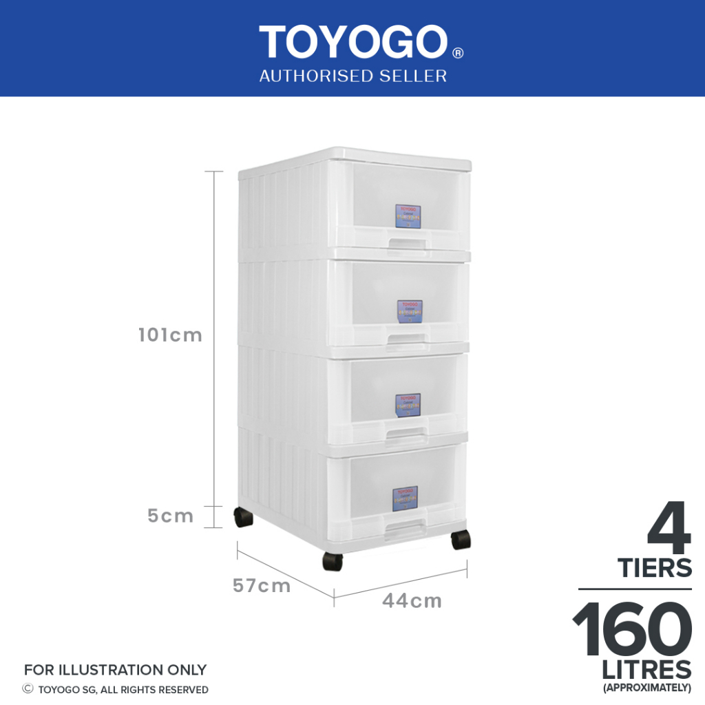 Toyogo 7094 7095 Plastic Storage / Drawer With Wheels