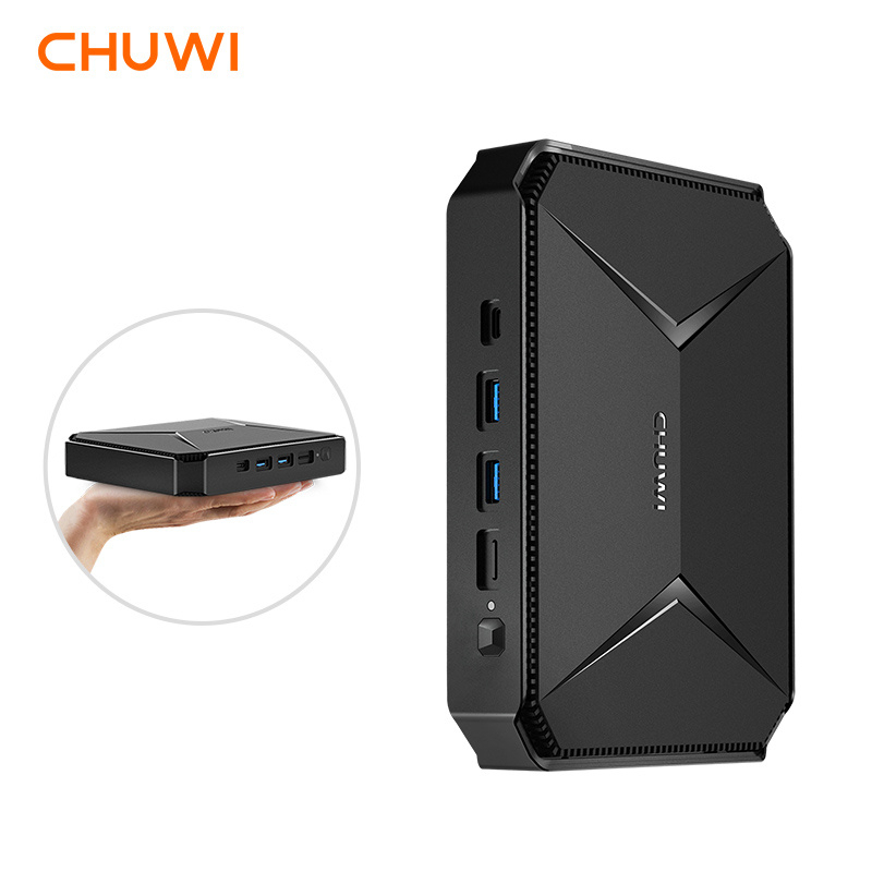 CHUWI Herobox mini computer, 8GB LPDDR4/256GB Intel Celeron N5100 Windows 11 mini desktop computer, supporting Win 11, 2.4G/5G dual WiFi, Typ-C, HDMI, Gigabit Ethernet, BT 4.2, 4KHD, VESA Mount Mini B