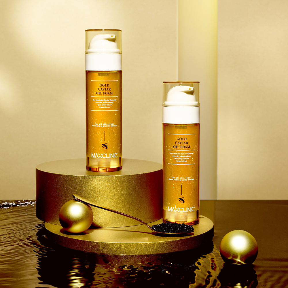 MAXCLINIC Gold Caviar Oil Foam 110g - One-step Facial Cleanser that Melts  Away Dirt, Oil, and Makeup | Shopee Singapore