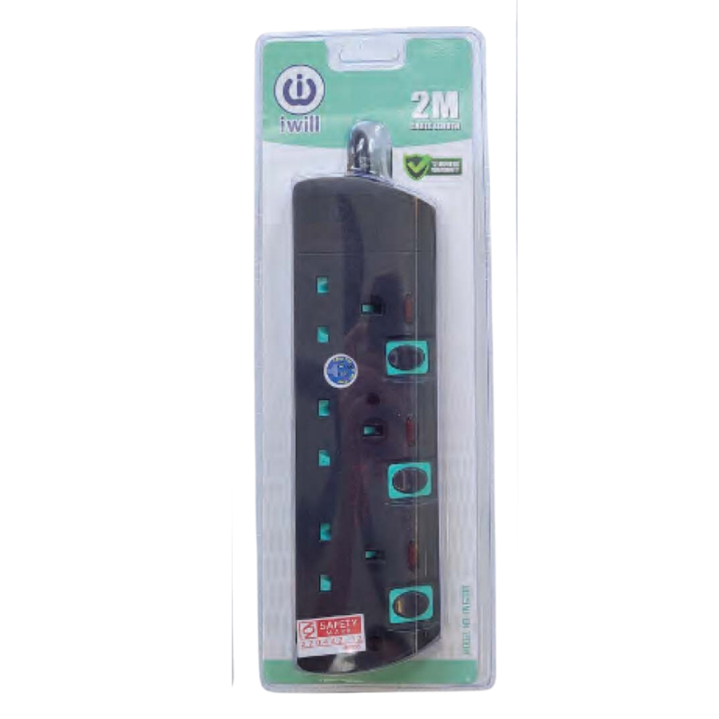 [Surge Protection] IWILL Matt Black 2 - 4 Gang Extension Plug Power ...