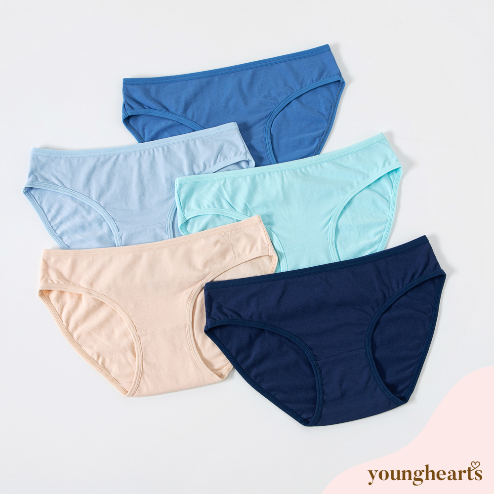 Young Hearts Blue Angel Cotton 5-pack Mini Panties Y20-B00800