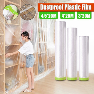 [SG Ready Stock] Pre Taped Plastic Drop Sheet Renovation Plastic Dust ...