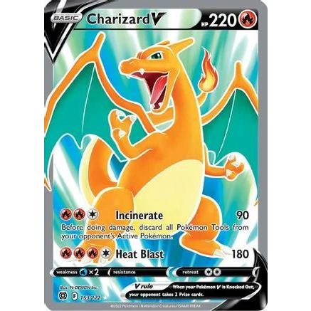 Charizard V - 153/172 - Full Art Ultra Rare Sword & Shield: Brilliant ...