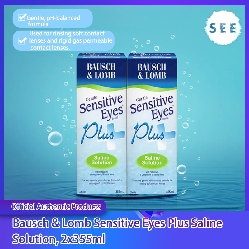 Bausch & Lomb Sensitive Eyes Saline 2 x 355ml (Twin Pack) Contact Lens