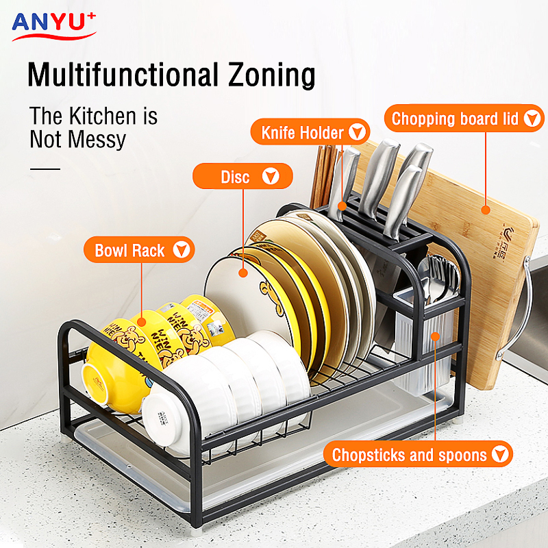 [SG] Stainless Steel Dish Rack, Room Dish Rack and Knife Holder, Dish