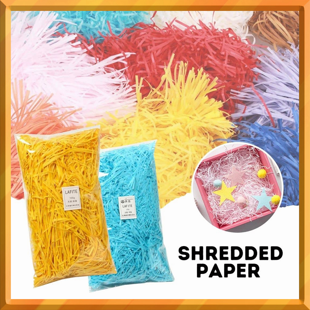 100g Colorful Shredded Crinkle Paper Raffia Candy Boxes DIY Gift Box