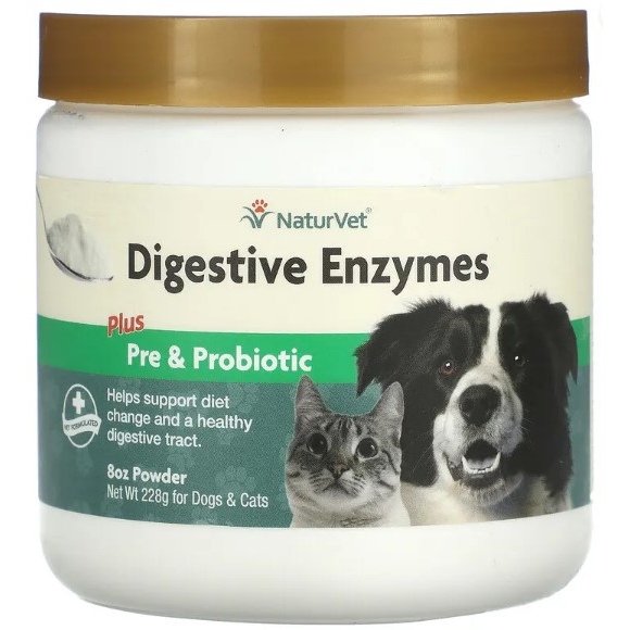 NaturVet Digestive Enzymes Plus Pre & Probiotic Powder ( For Dogs