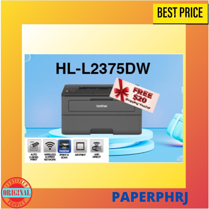 Brother Hl L2375dw 2375 Laser Printer High Speed Single Function Printer Automatic 2 Sided 3975