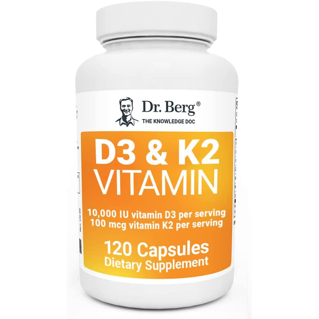 Dr. Berg's D3 & K2 Vitamin - D3K2 Supplement w/ Purified Bile Salts ...