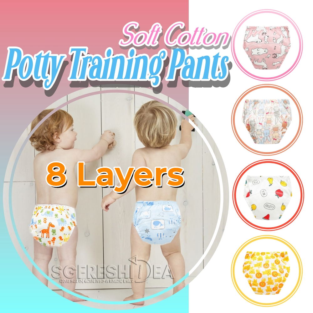 Potty Training Pants Cotton Underwear Girl Boys Cloth Diaper Toddler